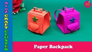 How to make a Paper Backpack | Origami Bag | Paper Craft | DIY Crafts