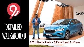 2021 Škoda Slavia Detailed Walkaround | Full Details on Honda City & Maruti Ciaz Rival | 91Wheels