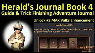 Herald's Journal Volume 4 Guide Adventure log Old Moon +3 Max Fail Stack (Valk's Enhancement) Rubin