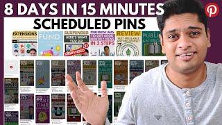 How I Schedule 8 Days Worth Of Pinterest Pins In 15 Minutes (FOLLOW ALONG!)