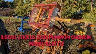 Pumpkin Chunkin Medieval Style using a Modern Recreation of a Roman Ballista