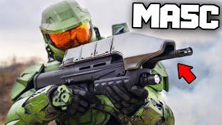 Master Chief Shoots a REAL Halo ASSAULT RIFLE (Full Auto)