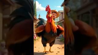 Rooster Rider: Baby's First Adventure #cute #funny #viral #shorts #baby