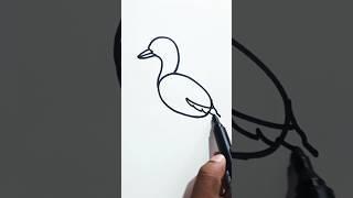 easy duck drawing #duck #easydrawing #ytshorts #art #drawingtutorial @jatnoratnoarts