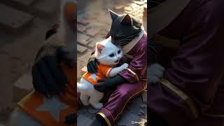  Brave Father Cat's Last Wish: Hold His Kitten Again #kitten #kitty #cat #ai #short