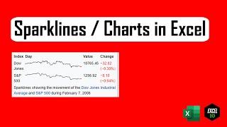 How to Create Sparklines or Basic Line Chart in Excel