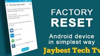 How to reset phone to factory settings | Jaybest Tech Tv