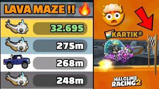 HOVERBIKE BROKE THE TIME LIMIT  LAVA MAZE IN COMMUNITY SHOWCASE - Hill Climb Racing 2