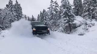 Lifted Dodge Ram 2500 37s deep snow