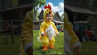 ADORABLE CUTE BABY CHICKS VS RABBIT COSTUME #adorablebaby #cute #cutebabies #baby #chicken #rabbit