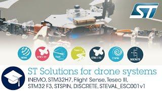 ST Solutions for Drone Systems (STM32H7, iNEMO LSM6DSR, STSPIN32F, Time of Flight, Teseo III)