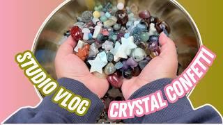  CRYSTAL STUDIO VLOG  SV066 + pack crystal orders with me! NEW CRYSTAL CONFETTI!