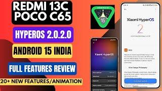 Redmi 13C/POCO C65 HyperOS 2.0, Android 15 India Update Release,Full Features Review,20+ New Feature