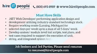 .Net Programmer Analyst 5 Jobs | Warwick, RI | Job ID: 36130 |