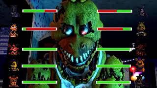 Битва Аниматроников из Fnaf c Жизнями