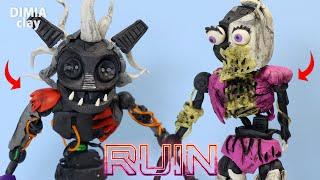 MAKING ROXANNE WOLF AND GLAMROCK CHIKA  FNAF RUIN with clay