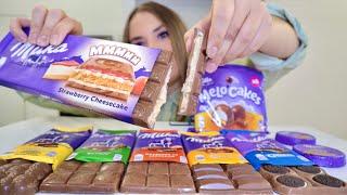 MUKBANG Milka chocolate ASMR ( sweet eating)