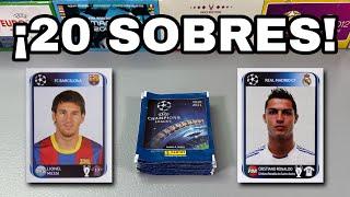 ¡BUSCANDO AL BICHO Y A MESSI EN 20 SOBRES! - Panini UEFA Champions League 2010-11