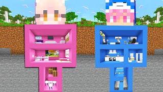 MOMON & ATUN BANGUN BASE RAHASIA di MINECRAFT ft @BANGJBLOX  | MINECRAFT