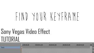 ! Find your Keyframe Timeline | Sony Vegas Tutorial