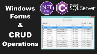 C# Windows Forms: Connect to SQL Server and Perform CRUD Operations | Create Read Update and Delete