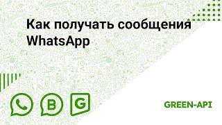 Как получать сообщения WhatsApp