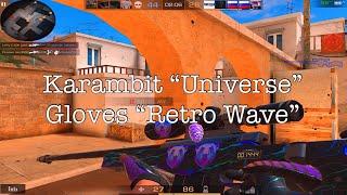 Геймплей Karambit «Universe» и перчатки «Retro Wave» / Standoff 2 /КУПИЛ НОЖ И ПЕРЧАТКИ СТАНДОФ