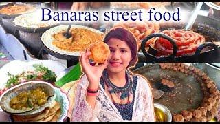 Eating Only Street Food For 24 Hours challenge in Hindi : Banaras Edition | Banaras Street Food