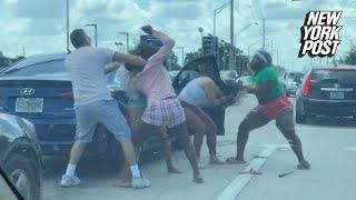 Road rage turns into brutal beatdown at a traffic light