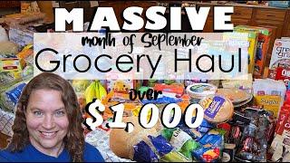 My Largest MASSIVE GROCERY HAUL for our big family! WATCH my Month of September  monthly haul!