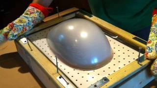 Homemade vacuum forming a Daft Punk helmet visor