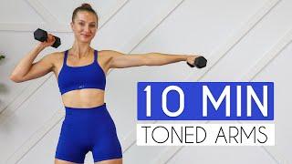 10 MIN TONED ARMS WORKOUT (At Home Minimal Equipment)