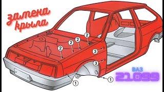 Замена переднего крыла ВАЗ 21099