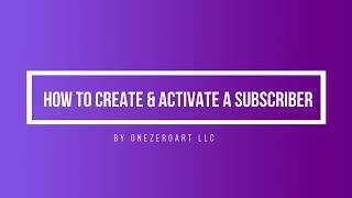 How To Create & Activate A Subscriber In Zal Ultra ISP CRM By Onezeroart LLC