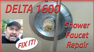 SHOWER DRIPPING! How to Fix a Delta Shower Faucet leak. Single Handle Universal Seals. Delta 1600