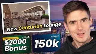 Amex Announces NEW Centurion Lounge + HUGE Cap One Bonuses