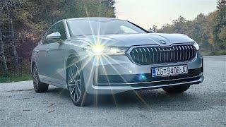 NEW Skoda Superb 2024 - LED Matrix lights review (Night test ride)