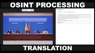 OSINT Processing: Translating Text