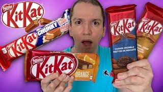 TASTE TESTING ALL 14 CANADIAN KIT KAT candy bar flavours !!!