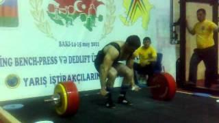 Hafiz Verdiyev deadlift 312,5 kg. Azerbaijan Powerlifting Championships. 14.05.2011.