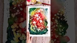 Magical Floral Layers!  Masking Fluid  & Watercolor Inks  #Watercolor #watercolorpainting #floralart