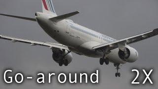 2X Go around Heathrow Storm PIA 4K footage