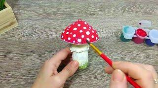 МУХОМОР из ВАТЫ своими руками.Поделки из доступных материалов.COTTON WOOL FLY AGARIC craft.DIY.