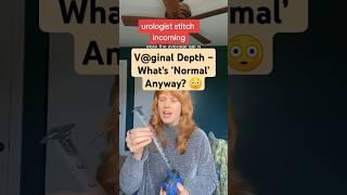 What is the average depth of the v@gina?