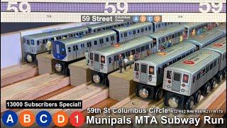 Munipals MTA 59th Street Columbus Circle Subway Run 13k Subscriber Special R211 R32 R46 R62 R68 R179