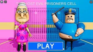 GRANNY'S TEACHER Vs BARRY POLICE in BARRY'S PRISON RUN! New Scary Obby (#Roblox)