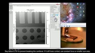 Thorlabs EDU AFM constant height setup/scan and force-distance measurement