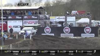 Romain Febvre passes Jeremy Van Horebeek MXGP of Europe MXGP Race 2 - Motocross