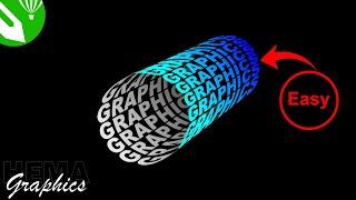 Coreldraw Tutorial - Cylinder Text Effect in CorelDRAW