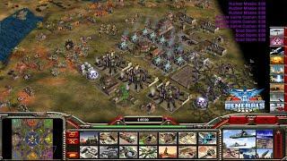 Command & Conquer: Generals - Zero Hour - Boss Generals 1 vs 7 Hard Generals (Hidden Island)